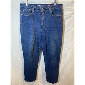 Style & Co. Easy Jeans Womens 10 Blue Whisker Denim Pocketed Button Zip Ladies‎